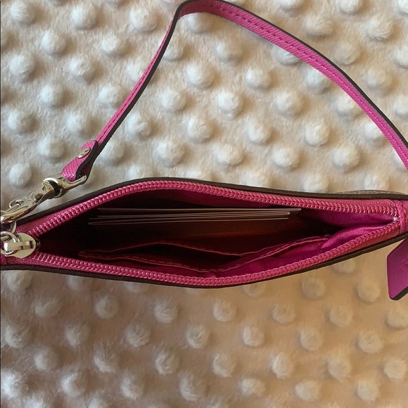 COACH Small Wristlet in Signature Print - Picture 3 of 4